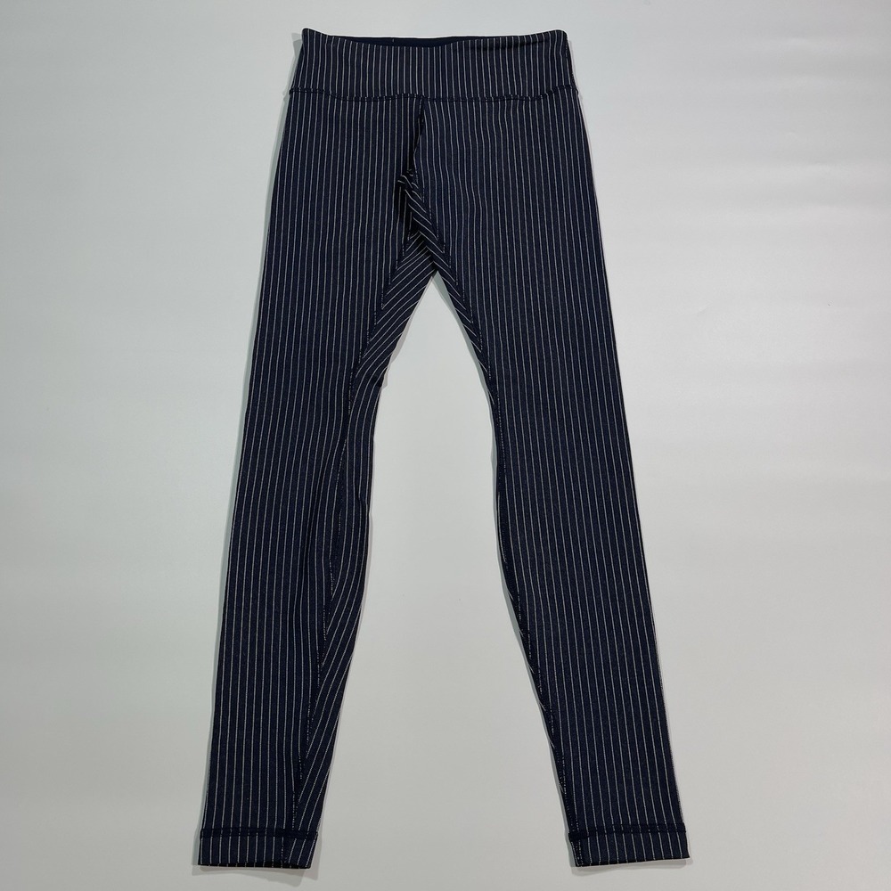 Lululemon Wunder Under Tight Leggings Size 4 Full Length Pinstripe